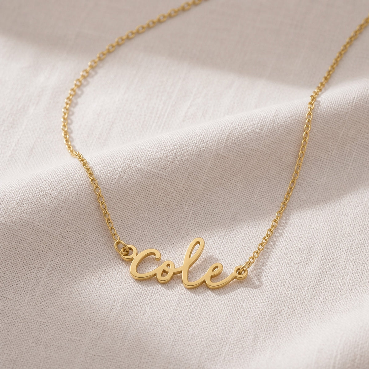 Cole Name Necklace | 18ct Gold, Silver & Vermeil | Ready to Ship