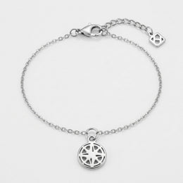 Collana e bracciale con ciondolo a bussola