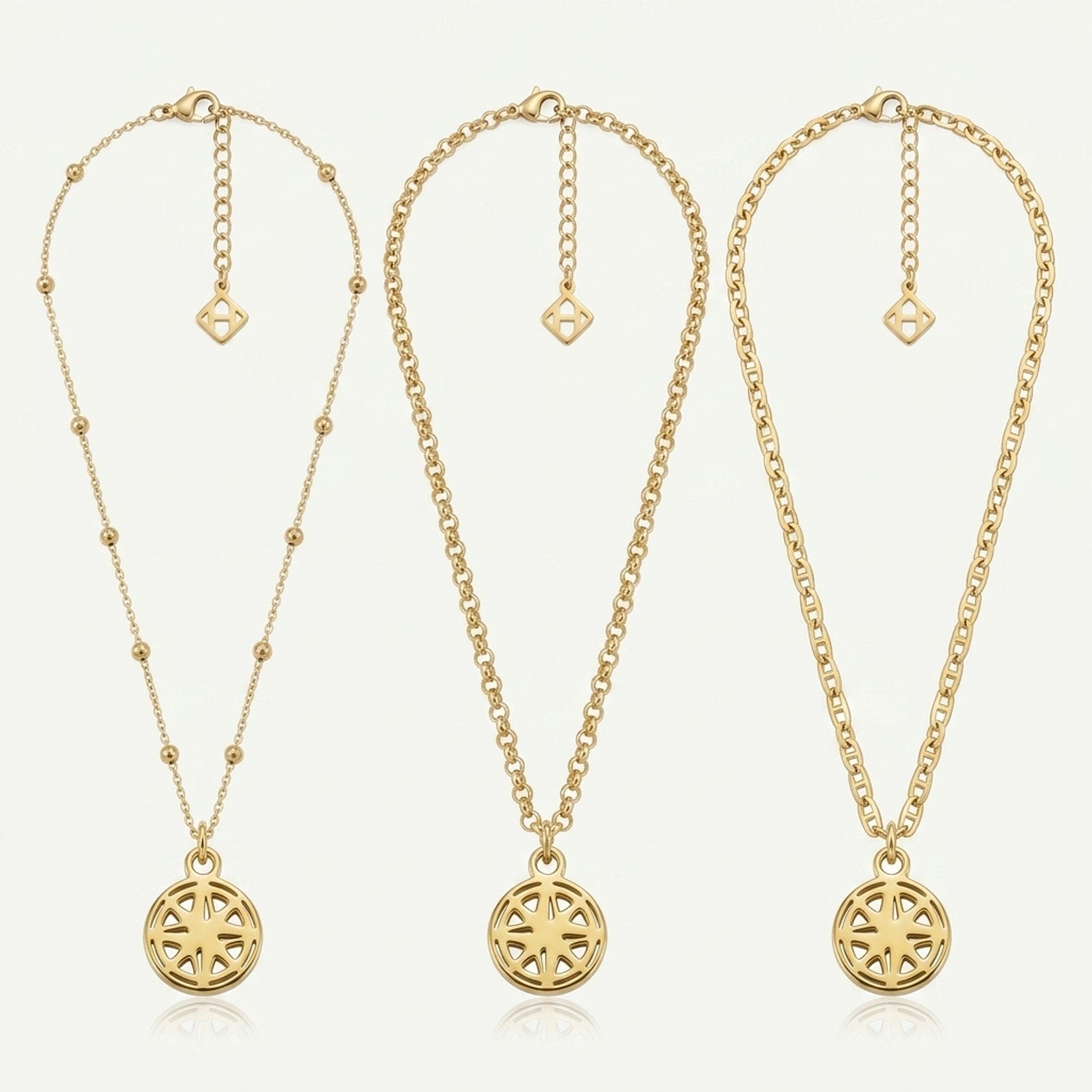 Compass Charm Necklace & Bracelet