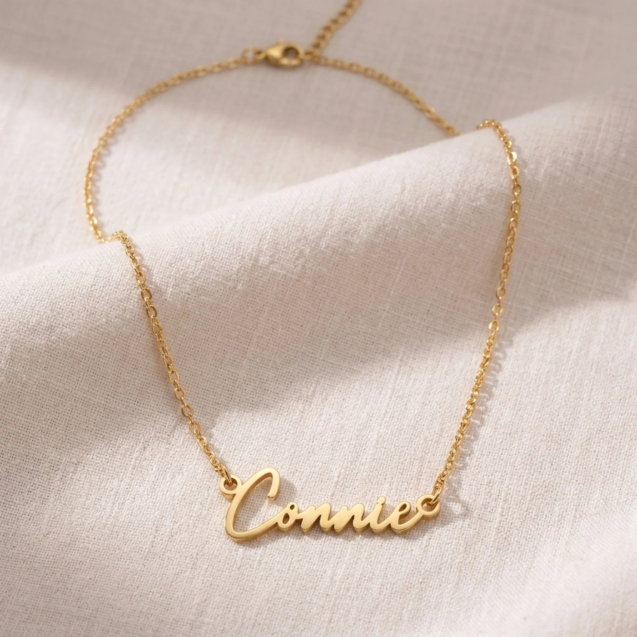Connie Name Necklace | 18ct Gold, Silver & Vermeil | Ready to Ship
