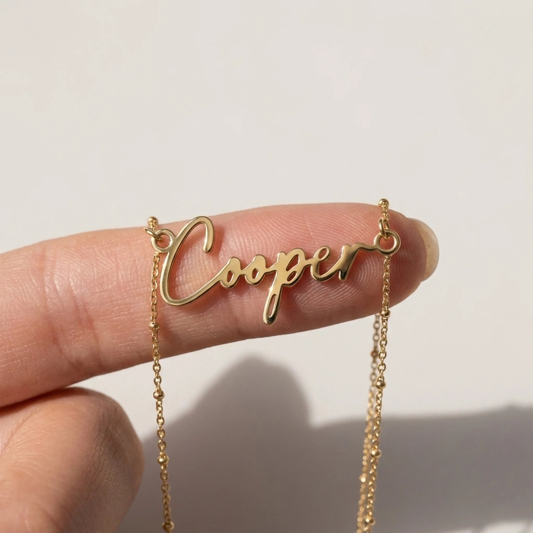 Cooper Name Necklace | 18ct Gold, Silver & Vermeil | Ready to Ship