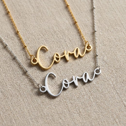 Cora Name Necklace | 18ct Gold, Silver & Vermeil | Ready to Ship