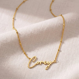 Corey Name Necklace | 18ct Gold, Silver & Vermeil | Ready to Ship