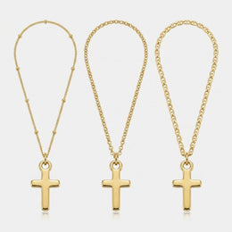 Cross Charm Necklace & Bracelet