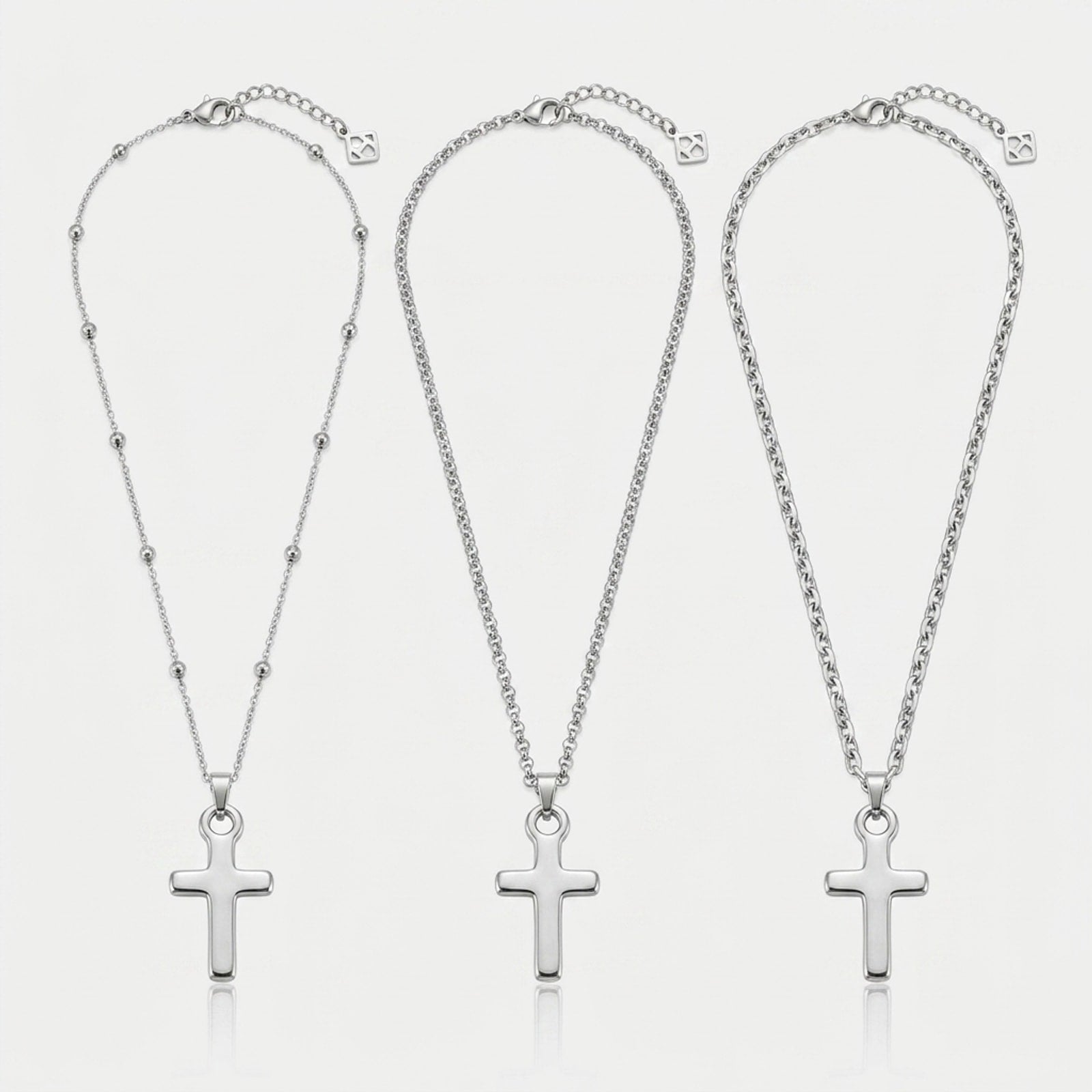 Cross Charm Necklace & Bracelet