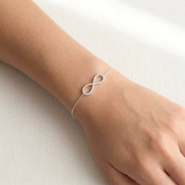 Cubic Zirconia Infinity Bracelet 17+2cm Extender