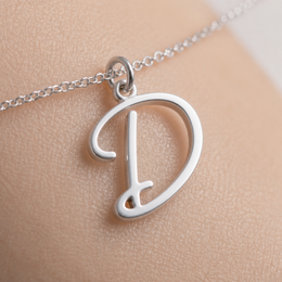 D Bracelet | Initial & Letter D Charm, Gold & Silver