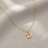 D Initial Necklace