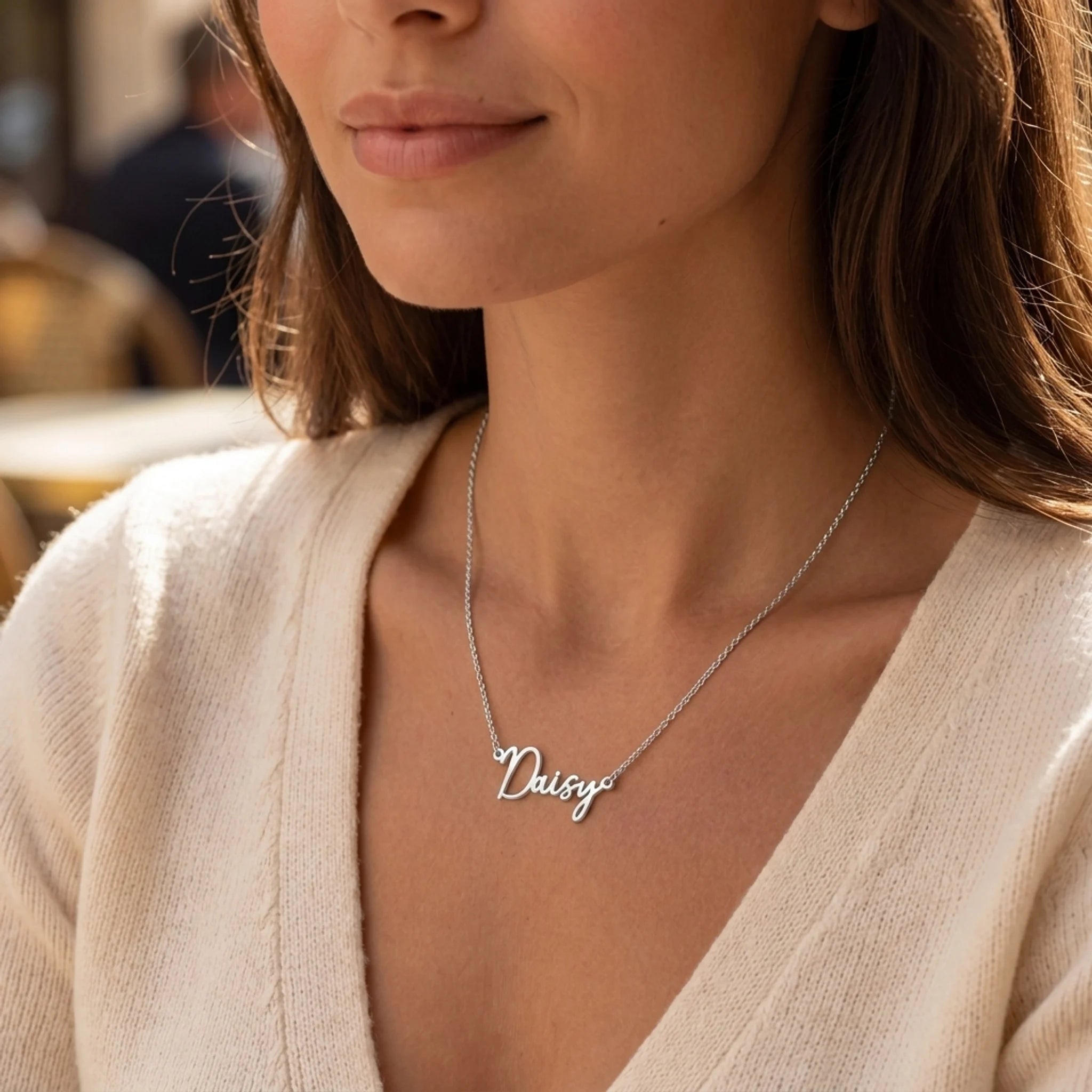 Daisy Name Necklace | 18ct Gold, Silver & Vermeil | Ready to Ship