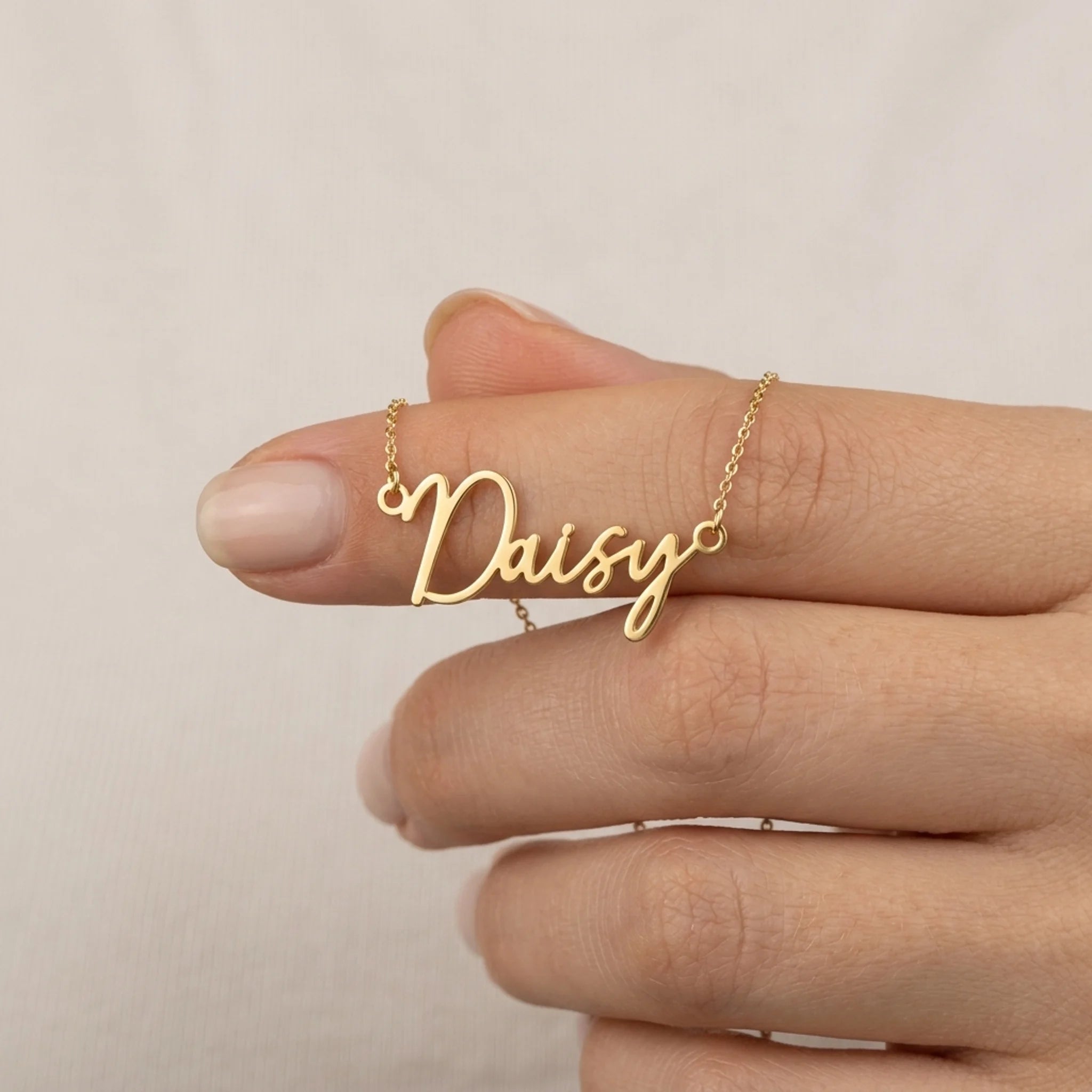 Daisy Name Necklace | 18ct Gold, Silver & Vermeil | Ready to Ship