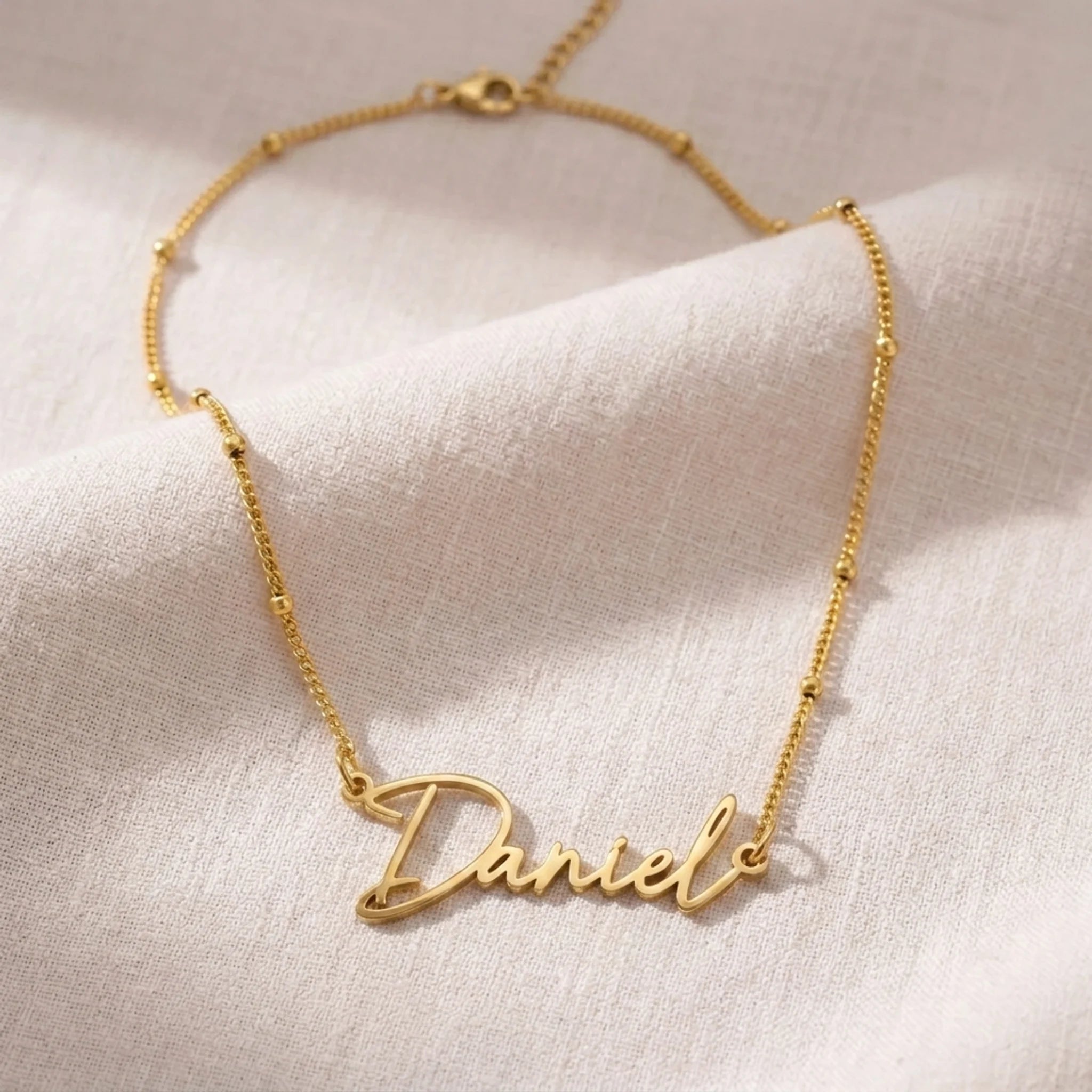 Daniel Name Necklace | 18ct Gold, Silver & Vermeil | Ready to Ship