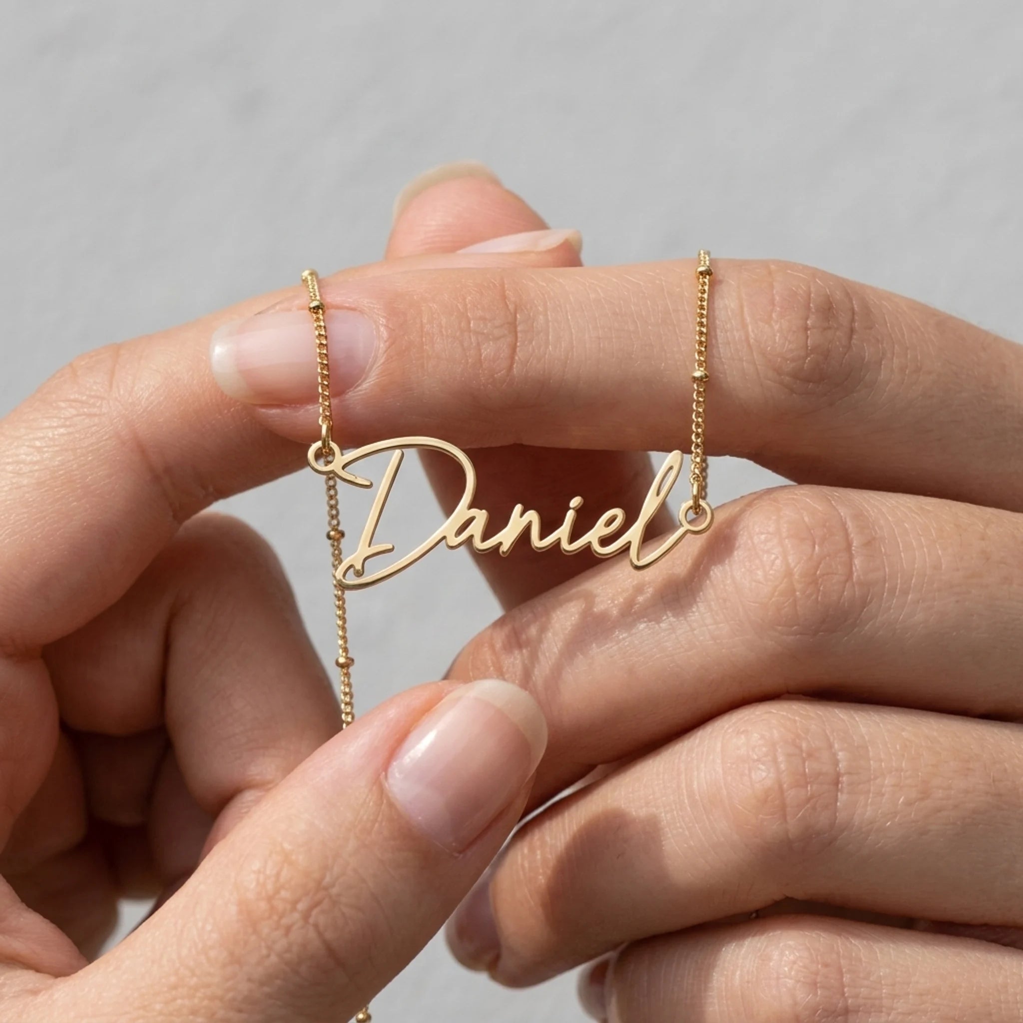 Daniel Name Necklace | 18ct Gold, Silver & Vermeil | Ready to Ship