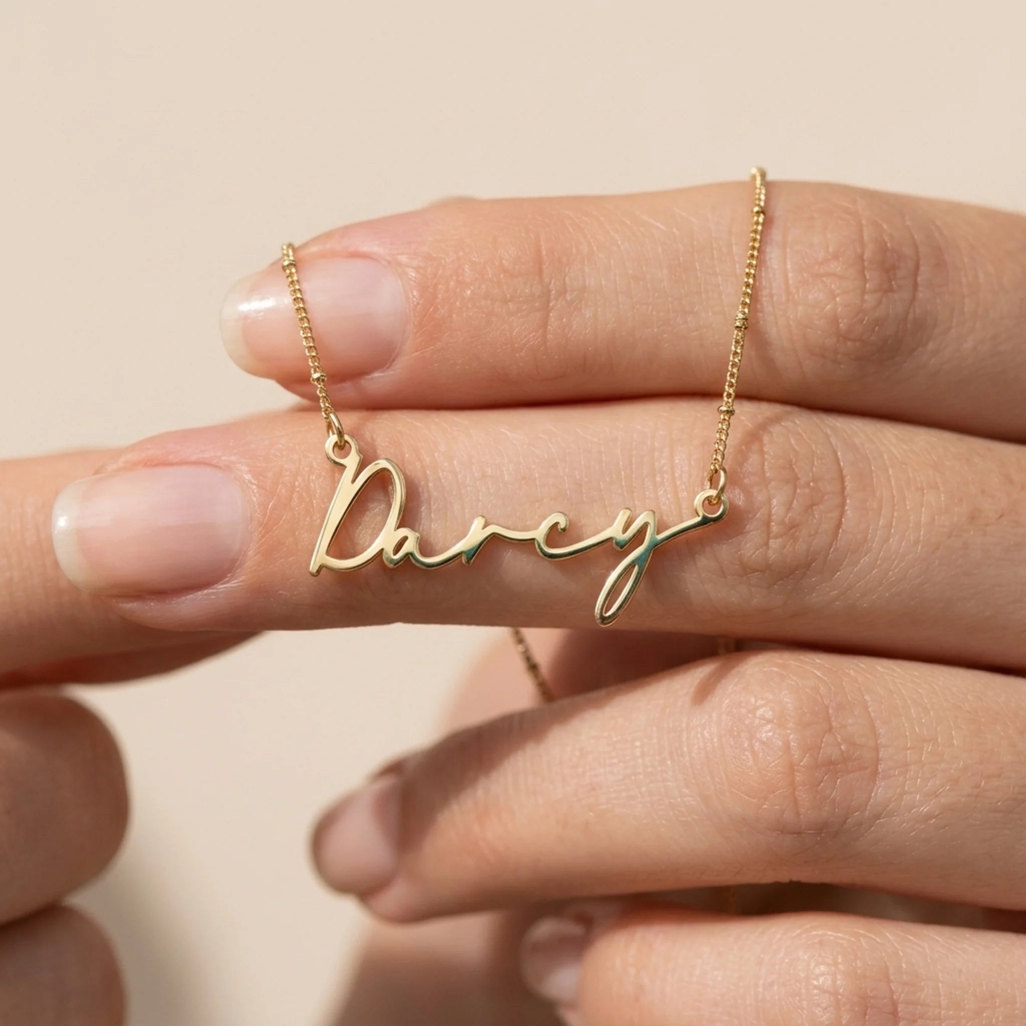 Darcy Name Necklace | 18ct Gold, Silver & Vermeil | Ready to Ship
