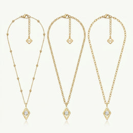 Diamond Charm Necklace & Bracelet
