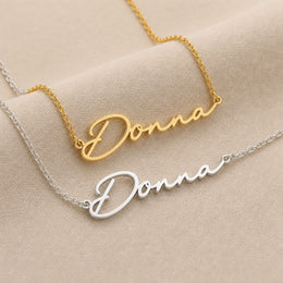 Donna Name Necklace | 18ct Gold, Silver & Vermeil | Ready to Ship