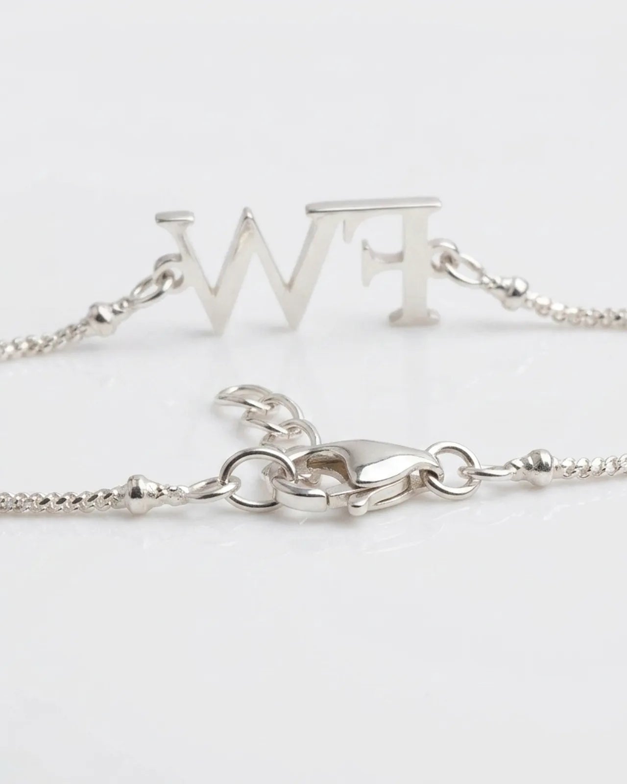 Initials Bracelet in 18K Gold or Sterling Silver in 3 Bracelet Styles
