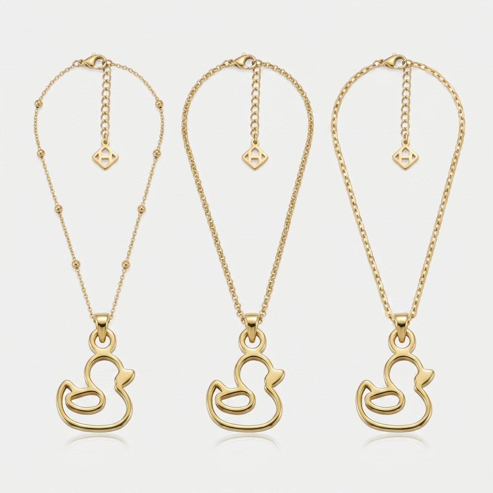 Duck Charm Necklace & Bracelet
