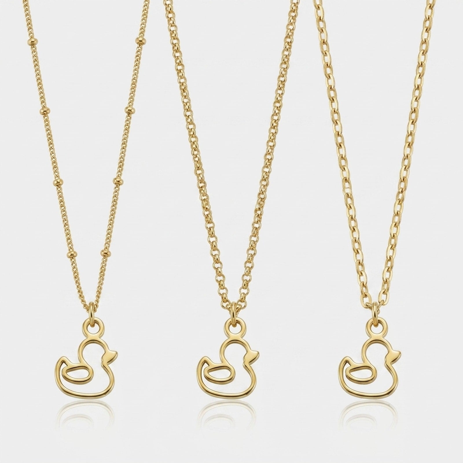Duck Charm Necklace & Bracelet