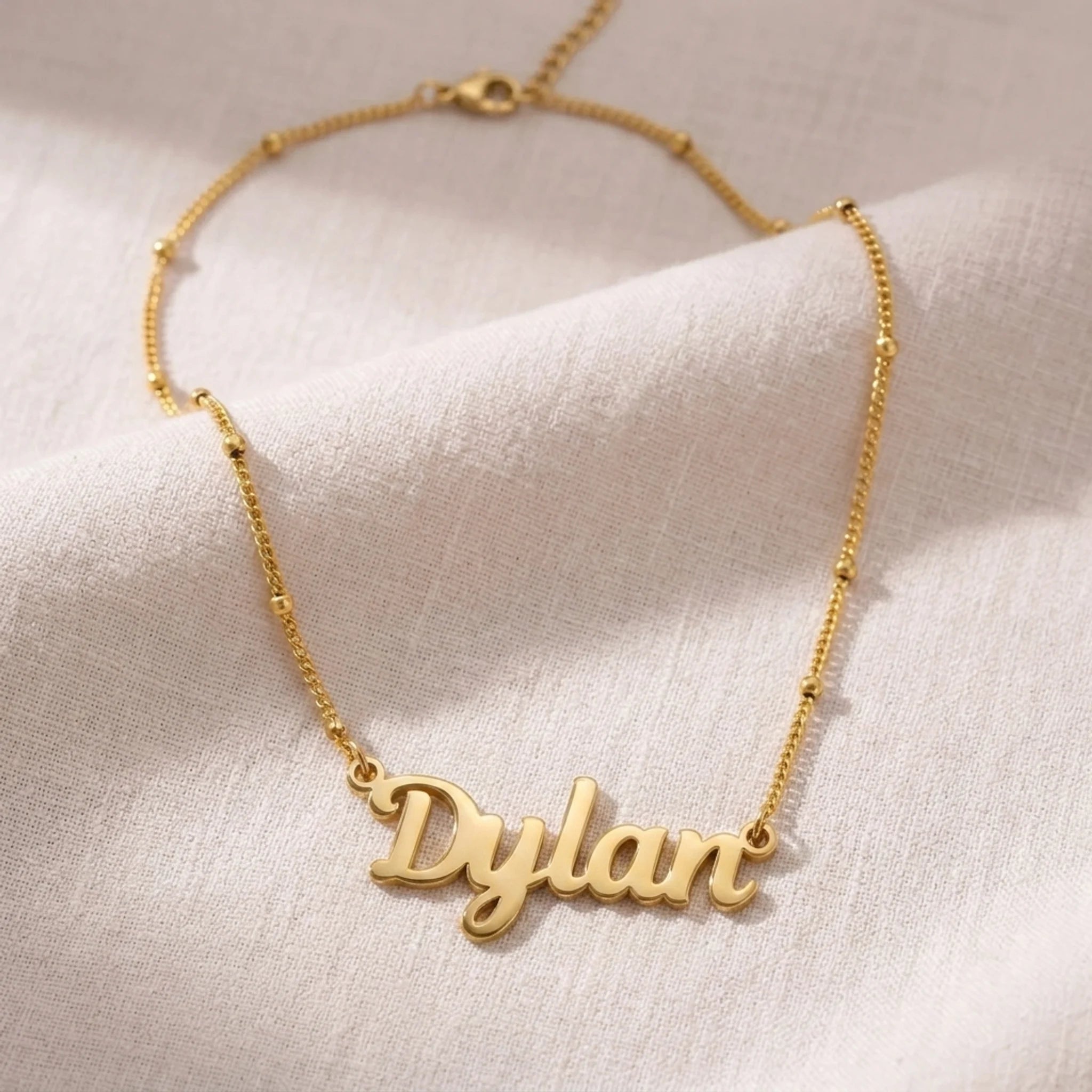 Dylan Name Necklace | 18ct Gold, Silver & Vermeil | Ready to Ship