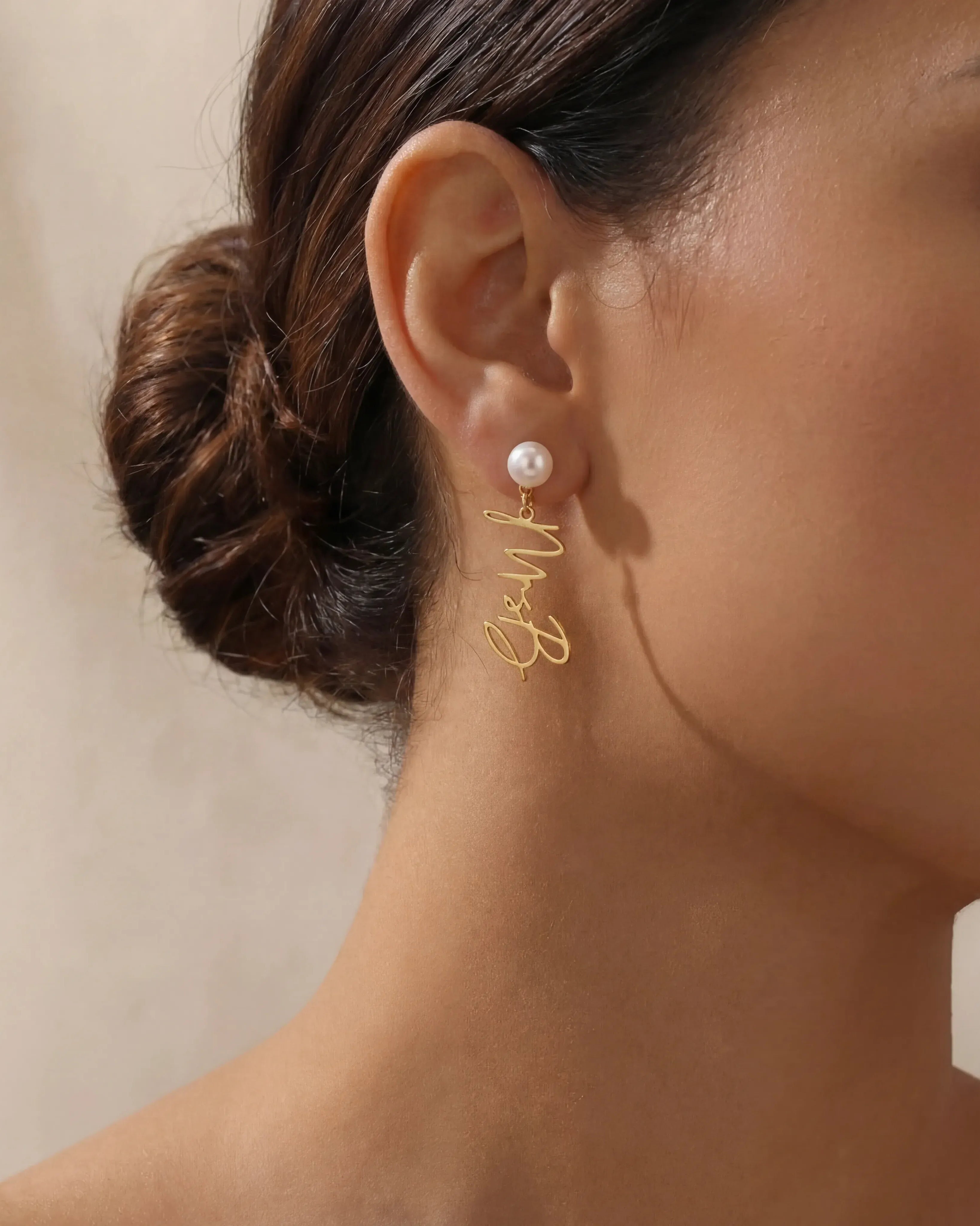 Earrings Personalised Mrs Earrings HBD 18ct Personalized Mrs Earrings - Elegant 18k Gold or Silver