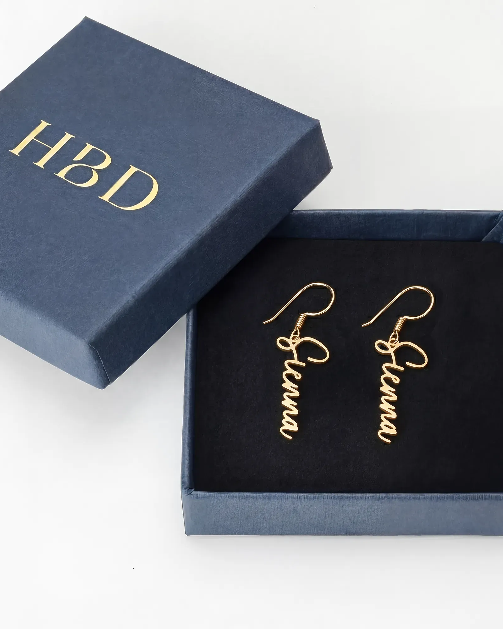 Earrings Personalised Name Earrings HBD Personalised Name or Custom Word Earrings in Gold & Silver