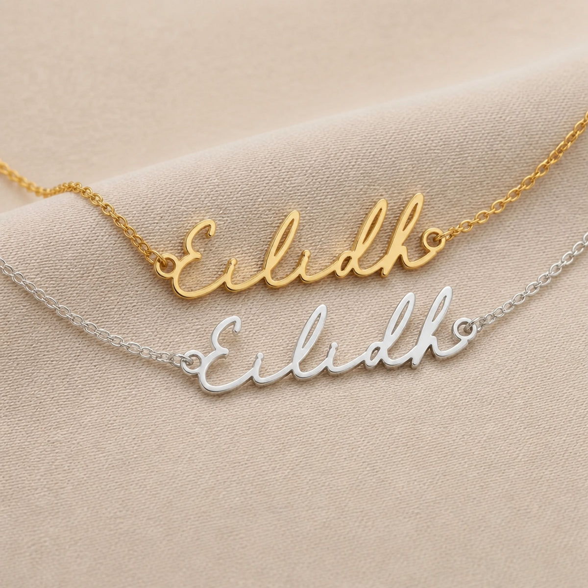 Eilidh Name Necklace | 18ct Gold, Silver & Vermeil | Ready to Ship