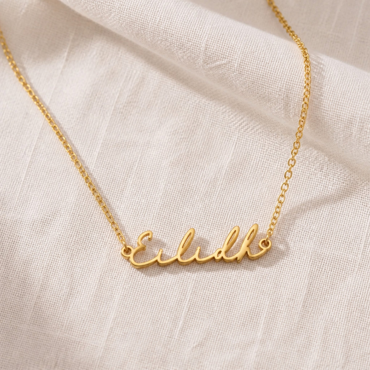 Eilidh Name Necklace | 18ct Gold, Silver & Vermeil | Ready to Ship