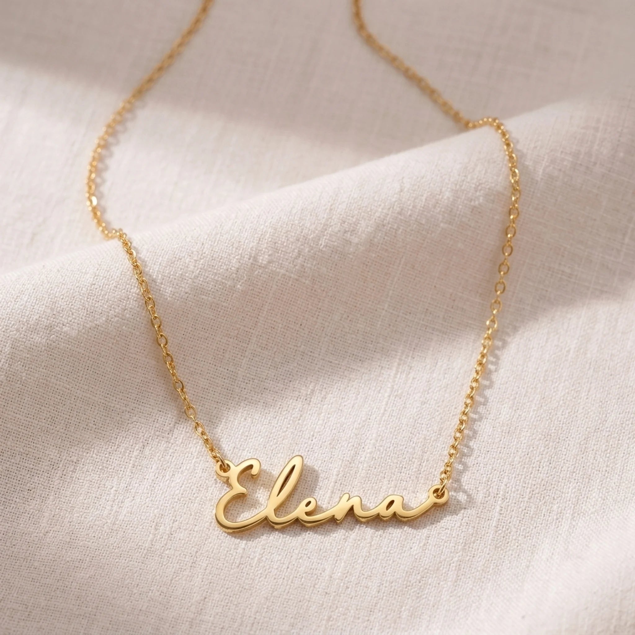 Elena Name Necklace | 18ct Gold, Silver & Vermeil | Ready to Ship