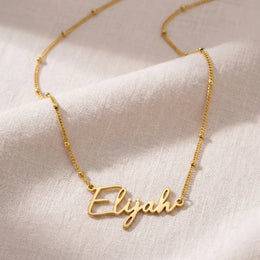 Elijah Name Necklace | 18ct Gold, Silver & Vermeil | Ready to Ship