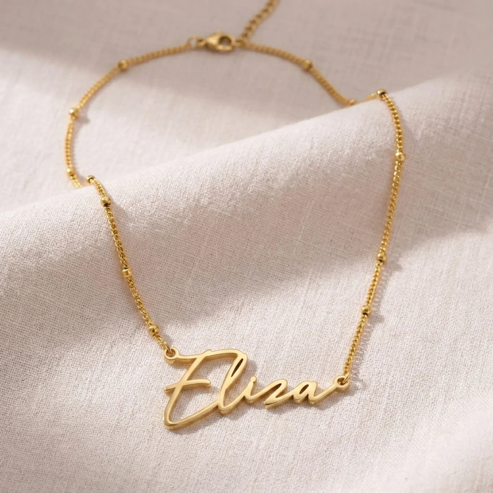 Eliza Name Necklace | 18ct Gold, Silver & Vermeil | Ready to Ship