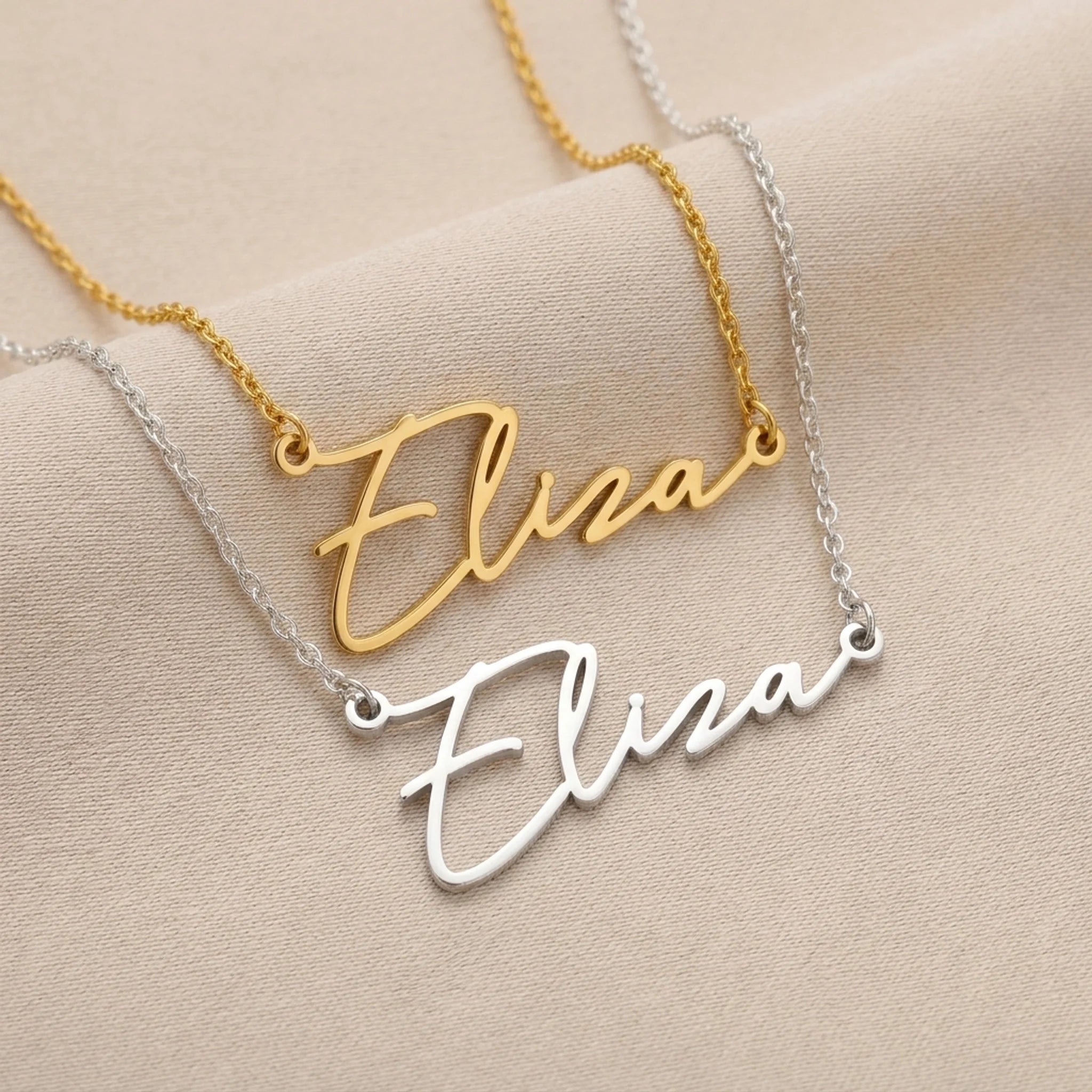 Eliza Name Necklace | 18ct Gold, Silver & Vermeil | Ready to Ship