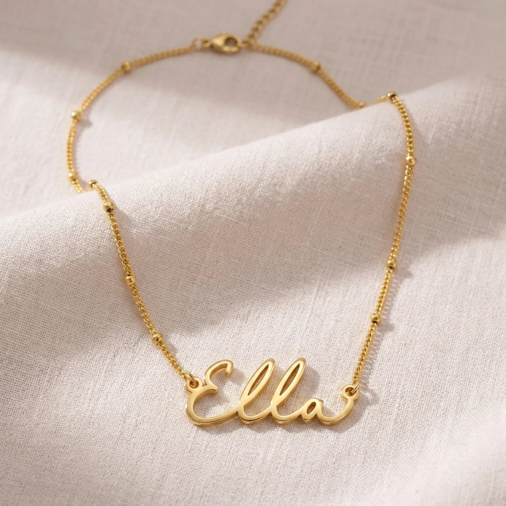 Ella Name Necklace | 18ct Gold, Silver & Vermeil | Ready to Ship