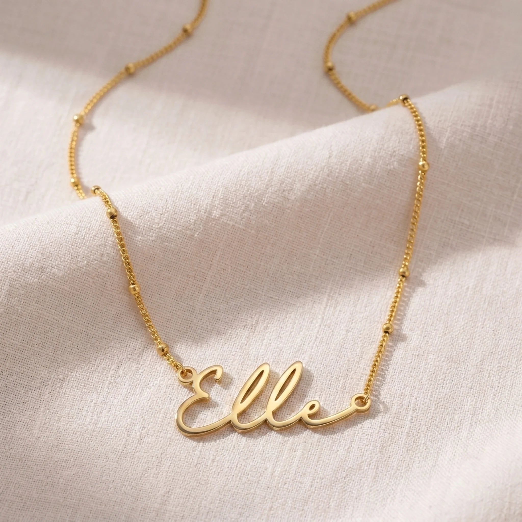 Elle Name Necklace | 18ct Gold, Silver & Vermeil | Ready to Ship