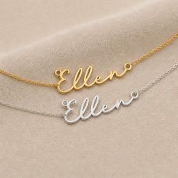 Ellen Name Necklace | 18ct Gold, Silver & Vermeil | Ready to Ship