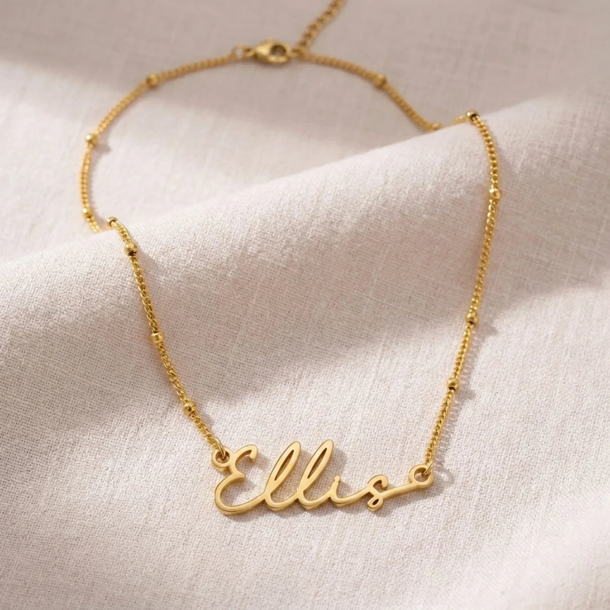 Ellis Name Necklace | 18ct Gold, Silver & Vermeil | Ready to Ship