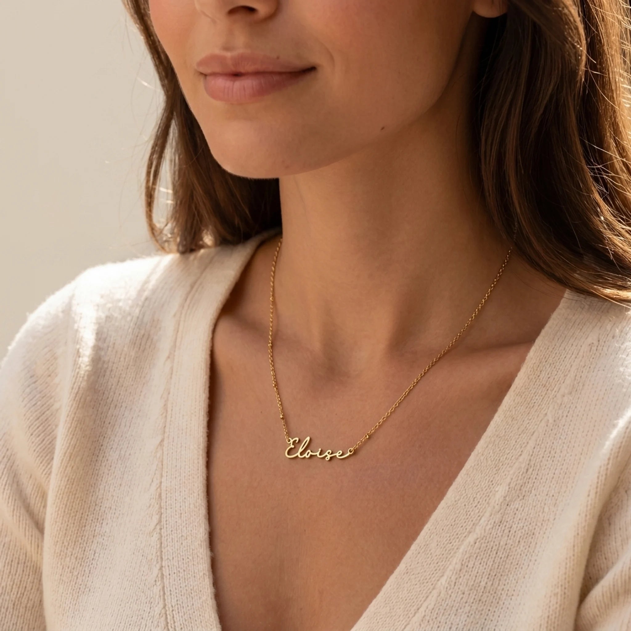 Eloise Name Necklace | 18ct Gold, Silver & Vermeil | Ready to Ship