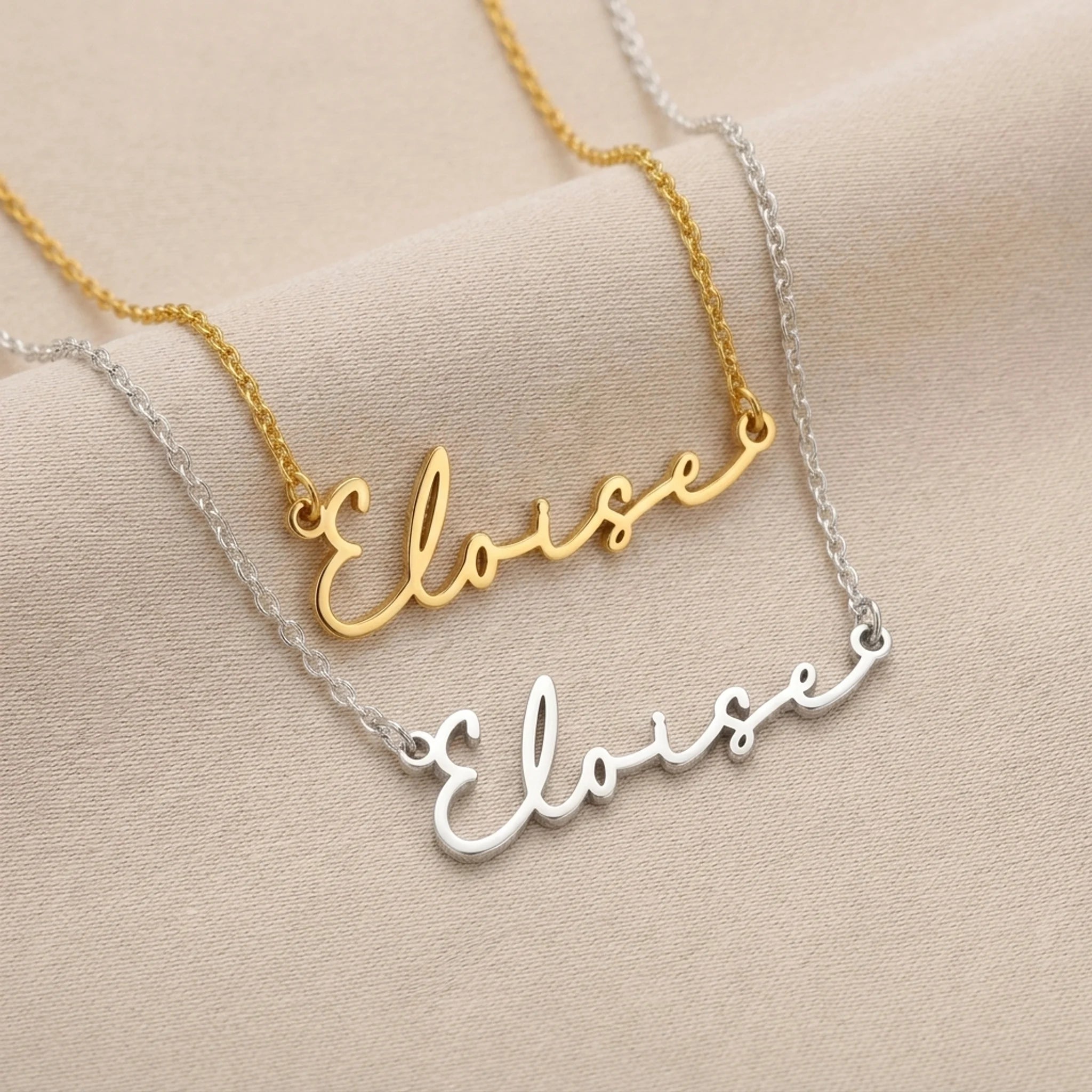 Eloise Name Necklace | 18ct Gold, Silver & Vermeil | Ready to Ship