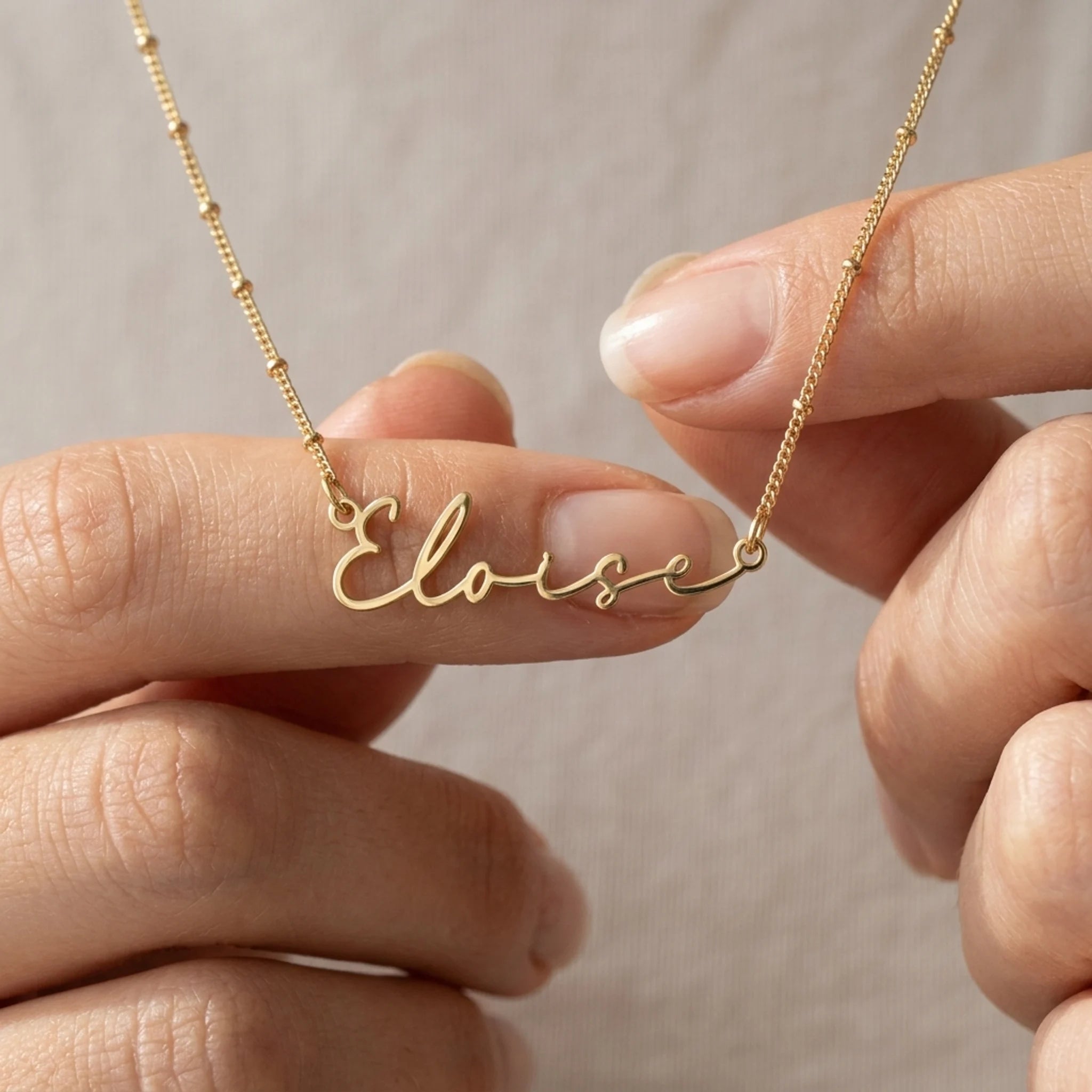 Eloise Name Necklace | 18ct Gold, Silver & Vermeil | Ready to Ship