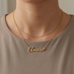 Elouise Name Necklace | 18ct Gold, Silver & Vermeil | Ready to Ship