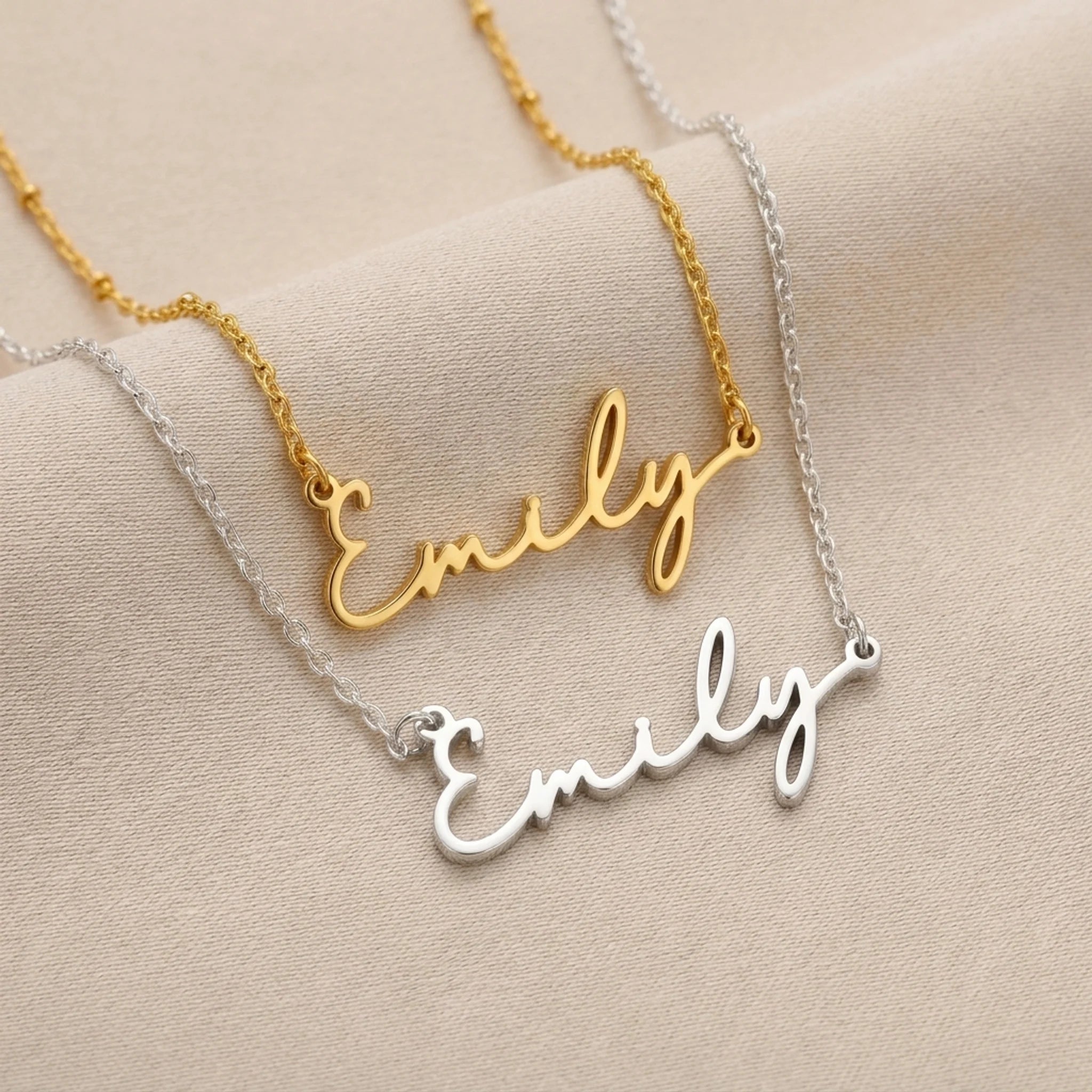 Emily Name Necklace | 18ct Gold, Silver & Vermeil | Ready to Ship