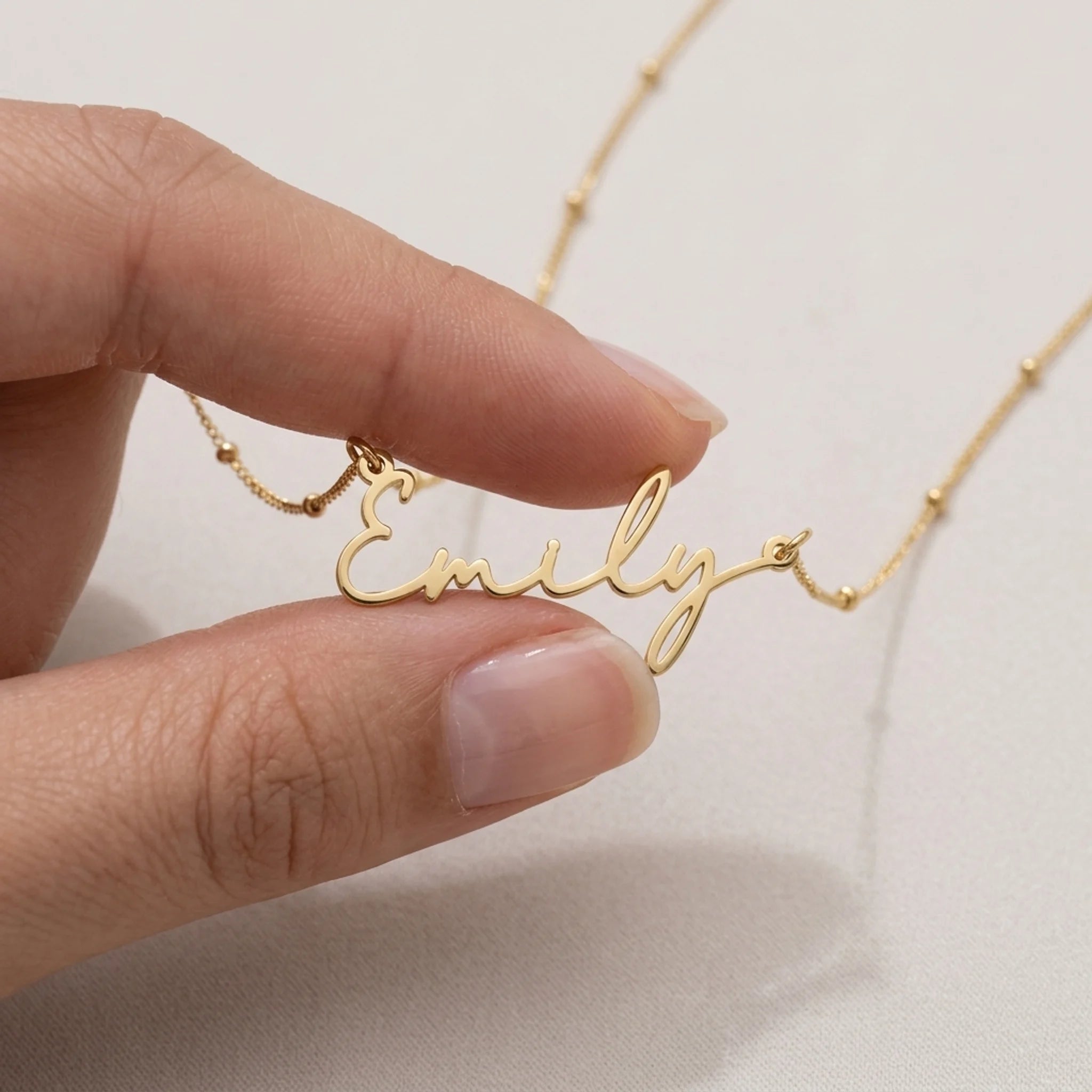 Emily Name Necklace | 18ct Gold, Silver & Vermeil | Ready to Ship