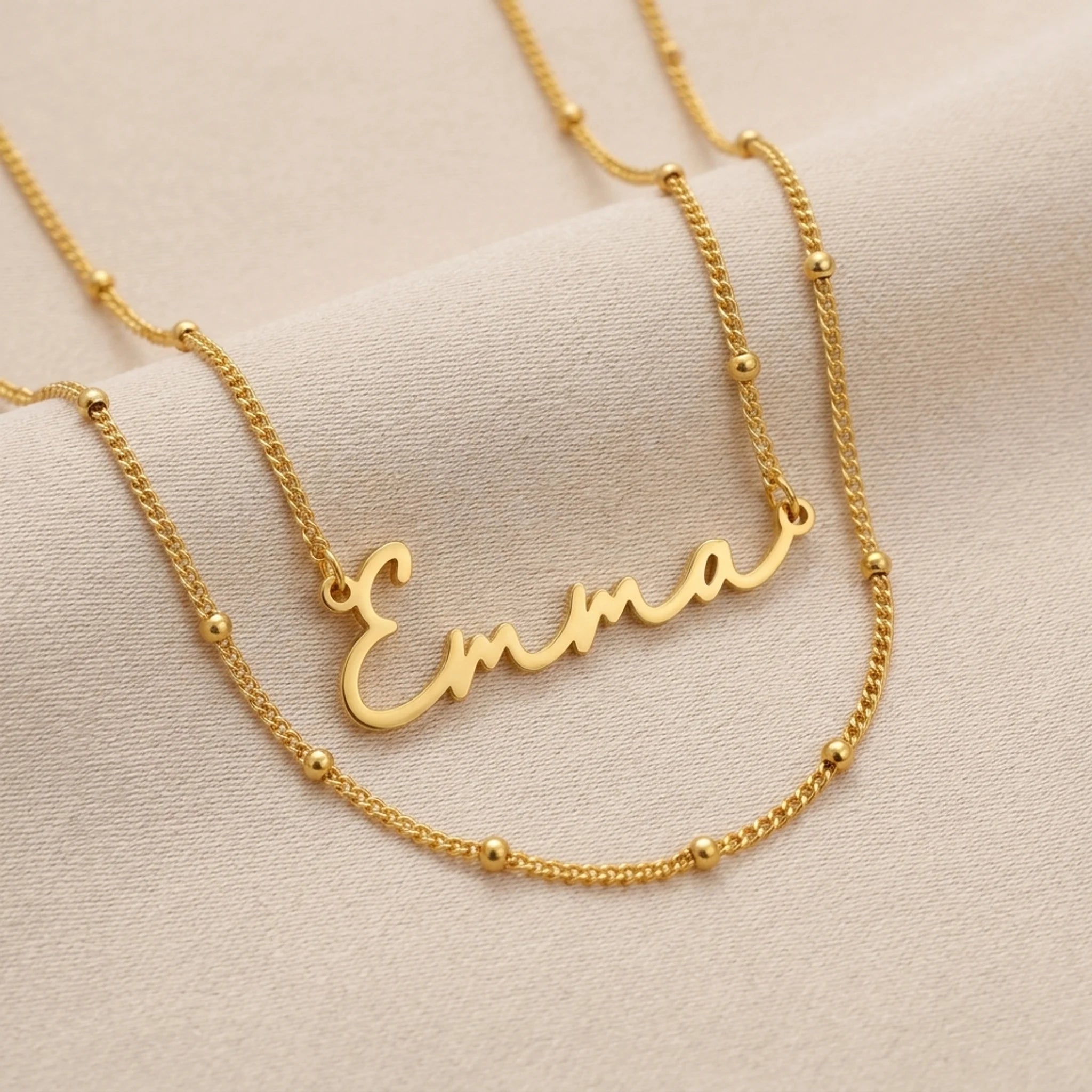 Emma Name Necklace | 18ct Gold, Silver & Vermeil | Ready to Ship