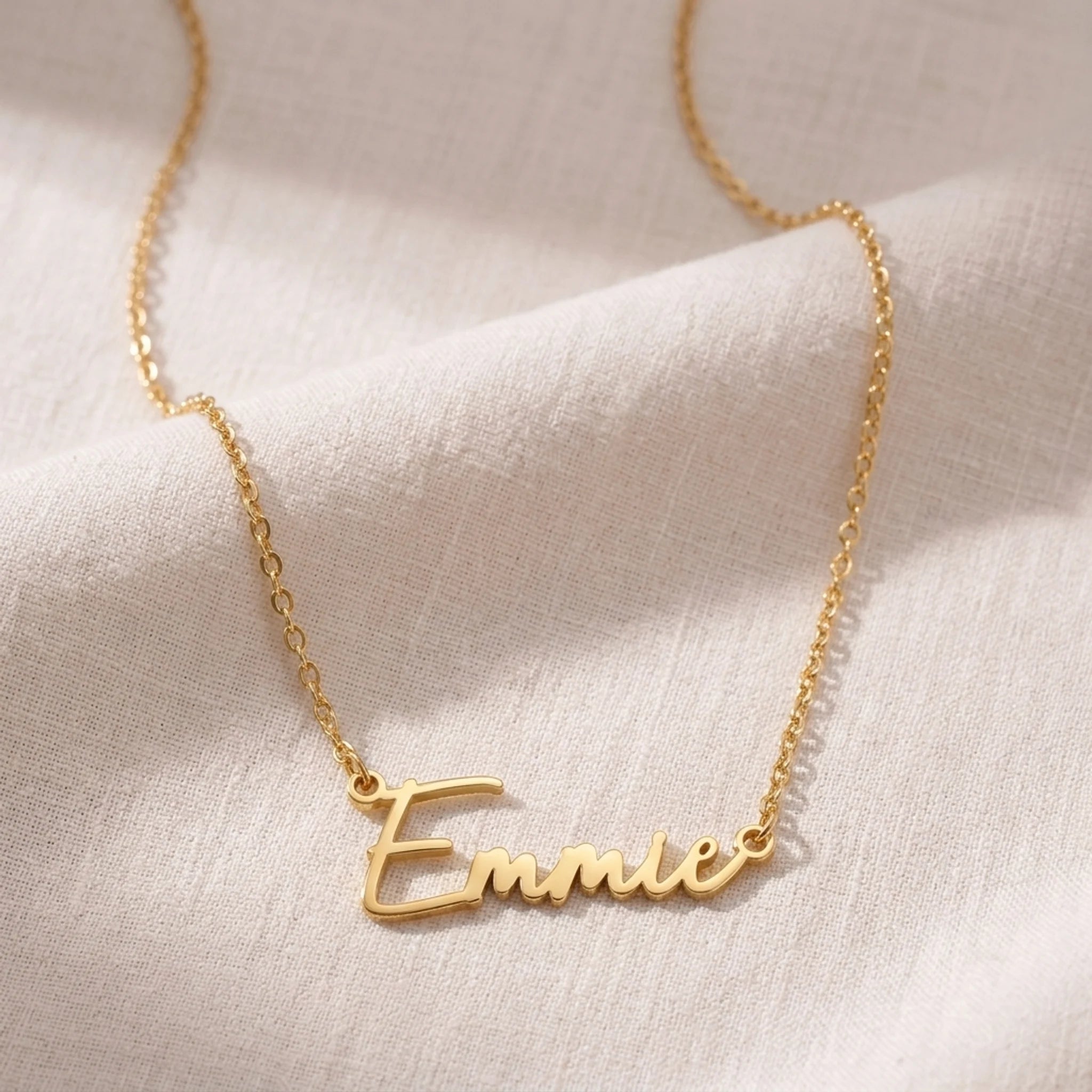 Emmie Name Necklace | 18ct Gold, Silver & Vermeil | Ready to Ship
