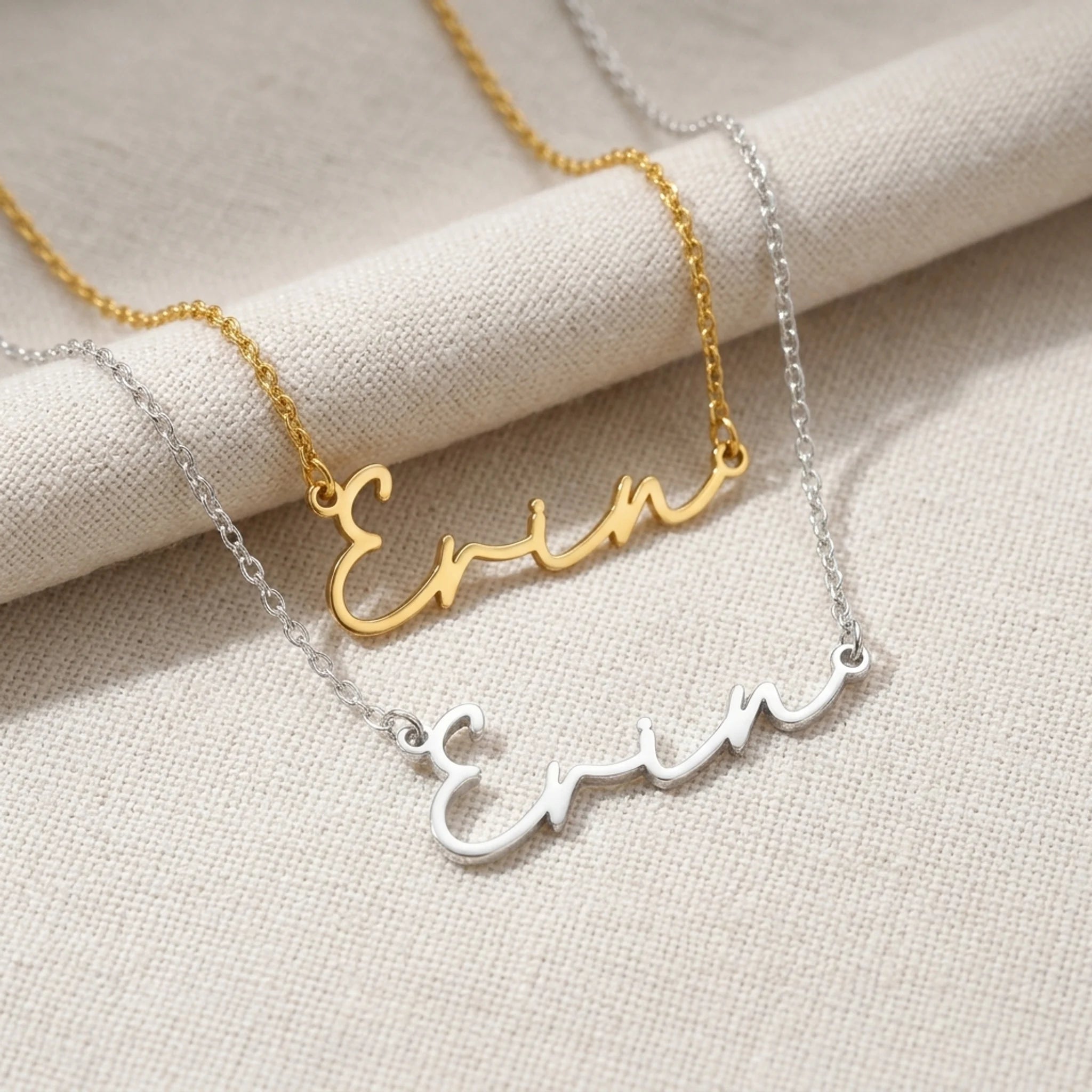 Erin Name Necklace | 18ct Gold, Silver & Vermeil | Ready to Ship