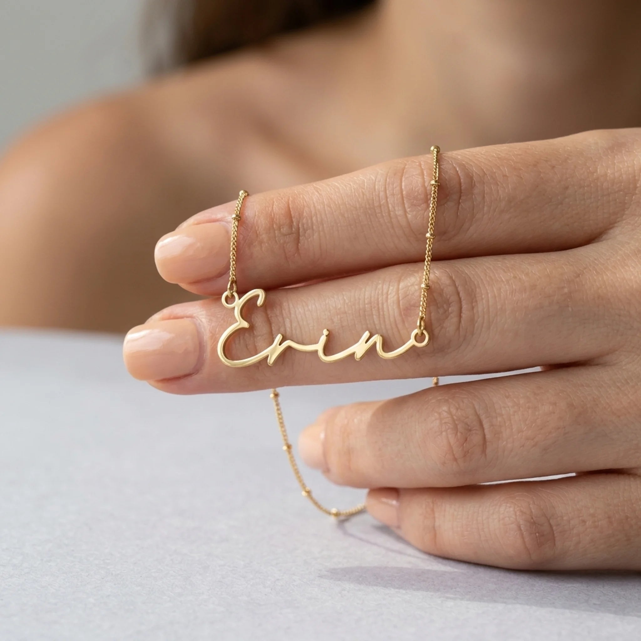 Erin Name Necklace | 18ct Gold, Silver & Vermeil | Ready to Ship
