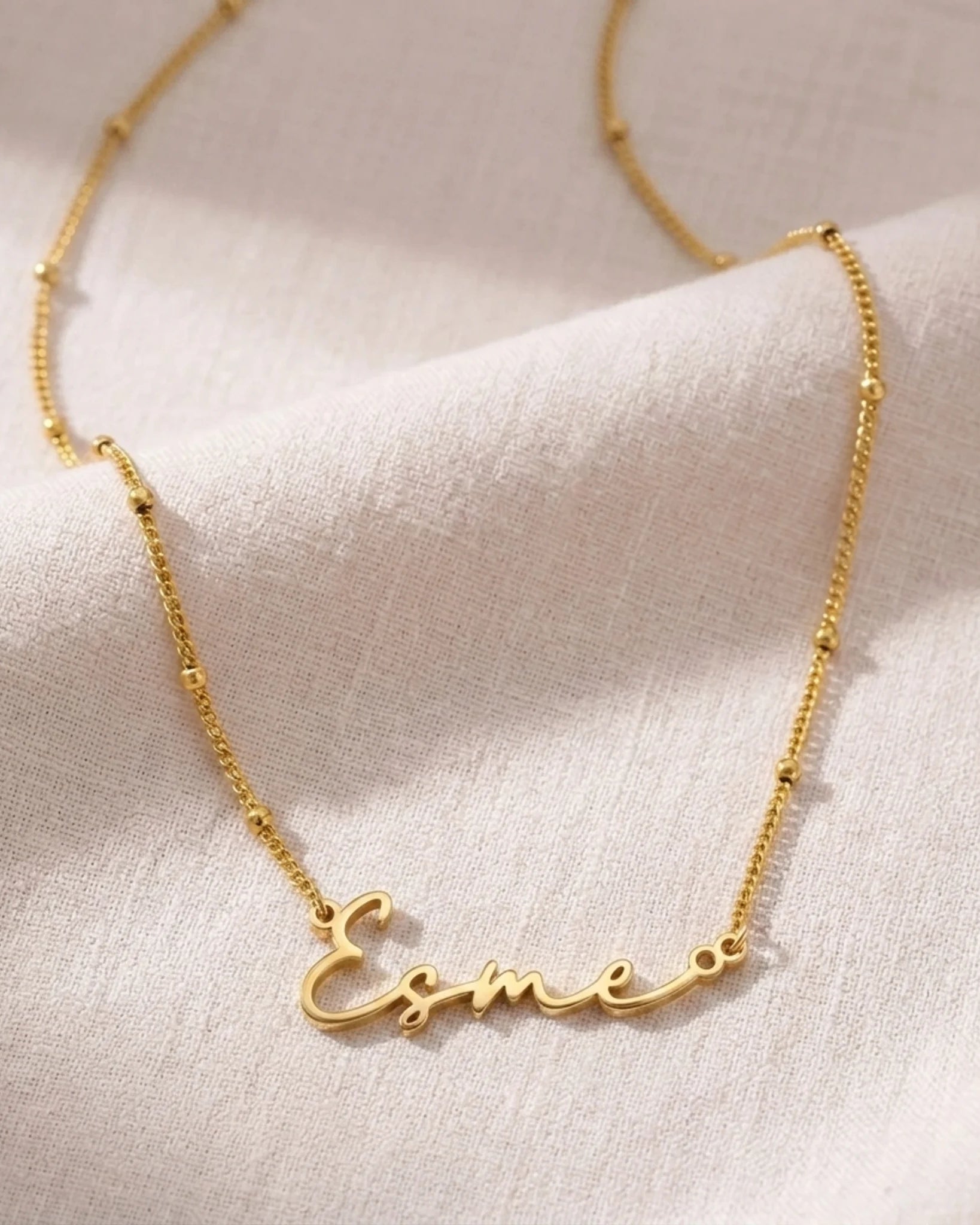 Esme Name Necklace | 18ct Gold, Silver & Vermeil | Ready to Ship