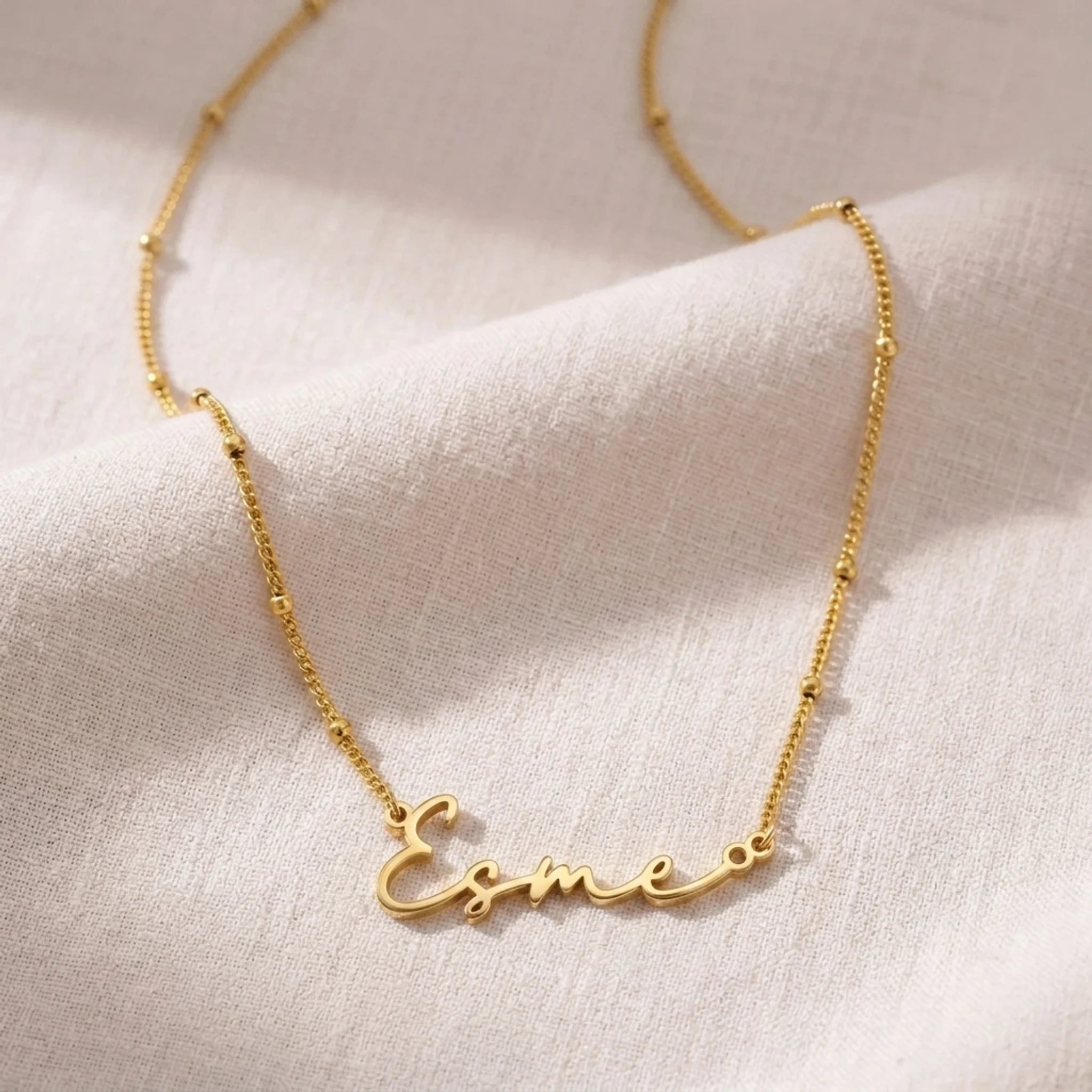 Esme Name Necklace | 18ct Gold, Silver & Vermeil | Ready to Ship