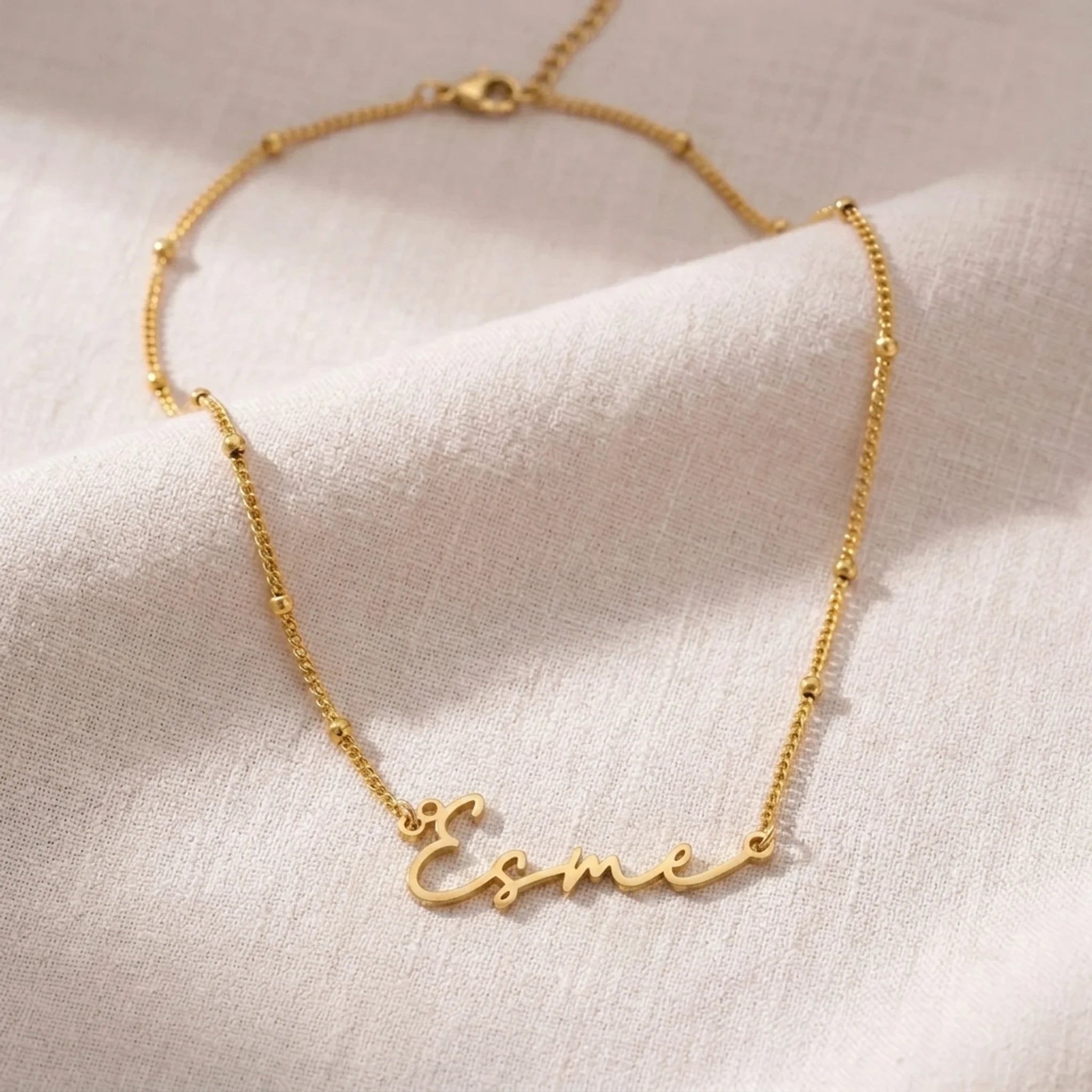 Esme Name Necklace | 18ct Gold, Silver & Vermeil | Ready to Ship