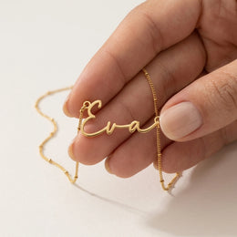 Eva Name Necklace | 18ct Gold, Silver & Vermeil | Ready to Ship