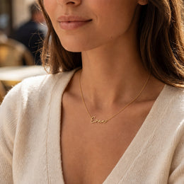 Evan Name Necklace | 18ct Gold, Silver & Vermeil | Ready to Ship
